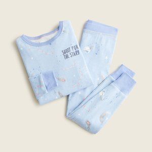 NWT J.Crew  Kids' Long-Sleeve Printed Pajama Set Shoot for the Stars